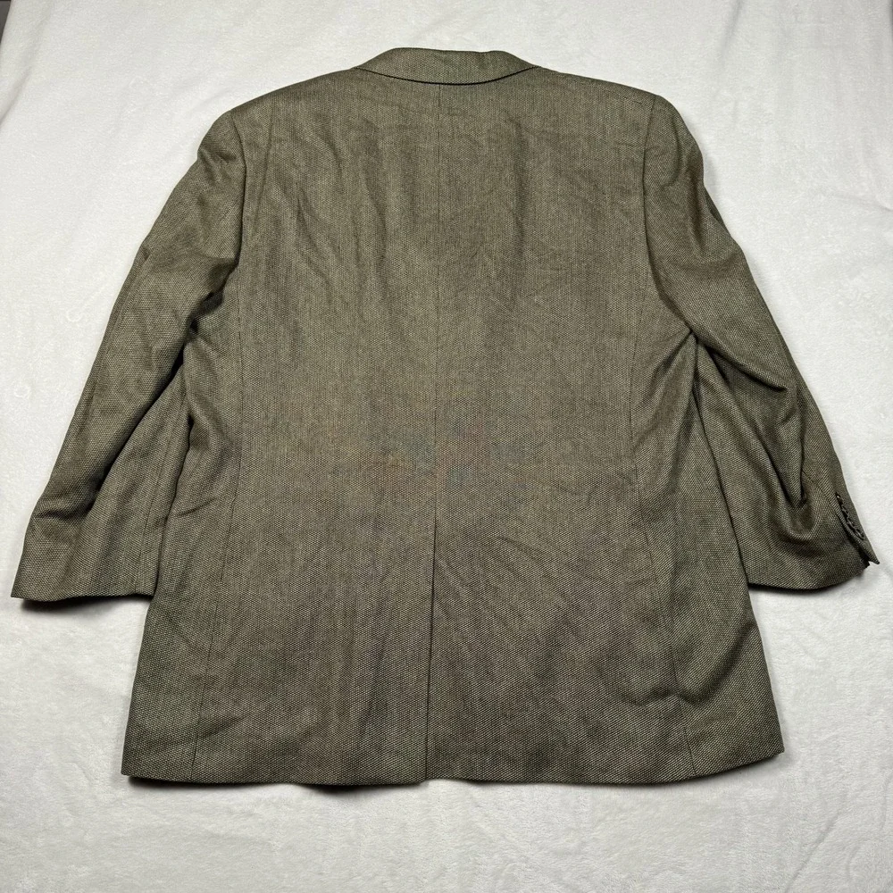 Jos‎ A Bank Blazer Mens 48L Brown Silk Wool Herringbone Sport Coat Jacket